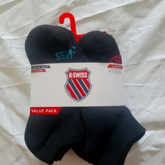 K-Swiss Accessories - K-Swiss Socks 10 Pairs Ladies Shoe size 4-10